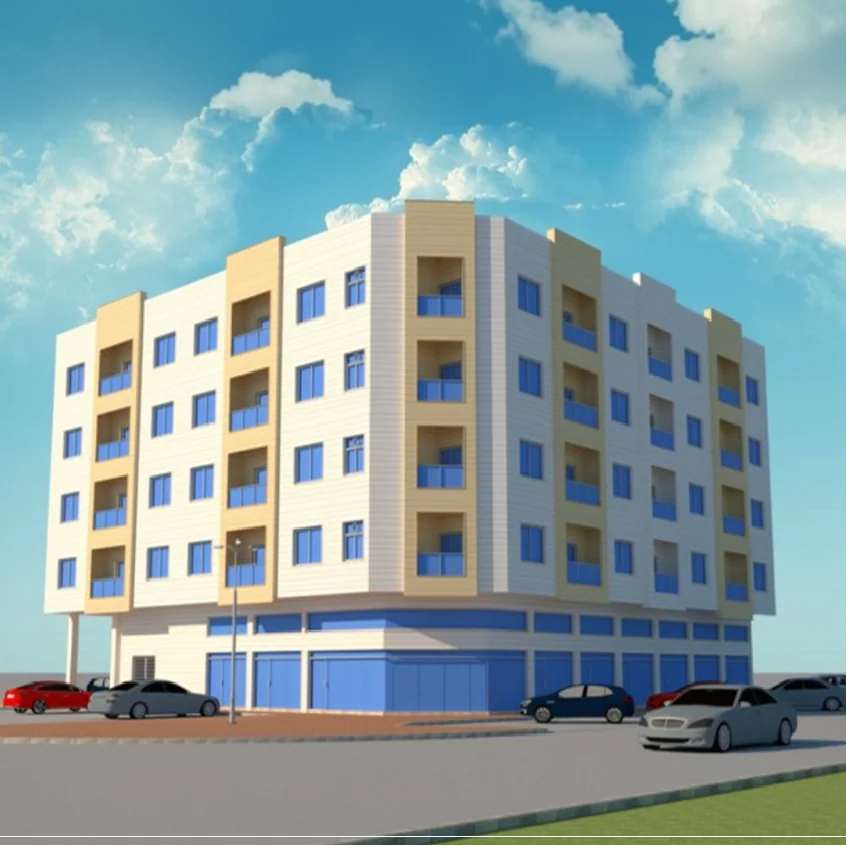 مبنى سكني وتجاري